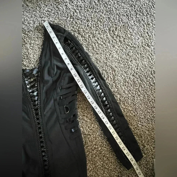 FASHION NOVA BLACK CUT OUT BACK FAUX LEATHER DRESS - Picture 11 of 13